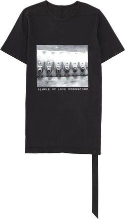 Rick Owens T-Shirts, male, Black, Size: S Level T T-shirt