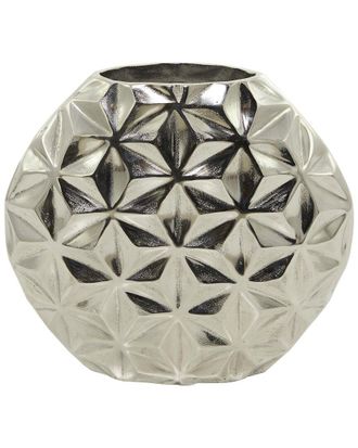 CosmoLiving by Cosmopolitan Cosmoliving By Cosmopolitan Geometric Aluminum Faceted Vase