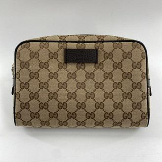 Gucci Gg Canvas Brown Gg Canvas Sling Bag (Pre-Owned)