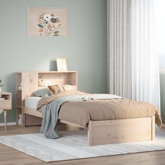 Berkfield Home Bookcase Bed without Mattress 75x190cm Small Single Solid Wood Pine in Brown