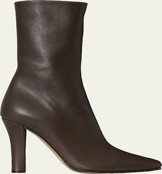 The Row 90mm Mona Leather Booties