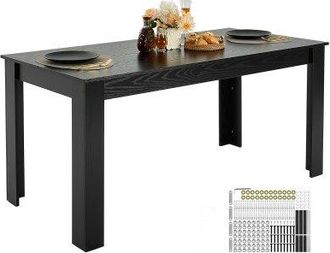 OEM Mesa De Comedor Rectangular 160 X 80 X 76 Cm Grosor De 1,5 Cm Mesa De Madera Para 4-6 Personas Carga De 150 Kg Mueble De Comedor Moderno Para Oficina,