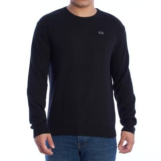 La Martina XMS004-YW084 Wollen heren trui met ronde hals