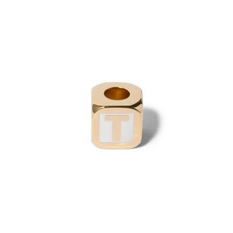 Miu Miu Enameled Metal Dice Charm, Woman, White