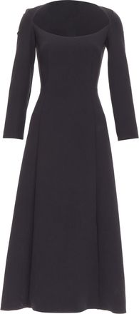 The Row Scoop Neck Long Sleeve Midi Dress