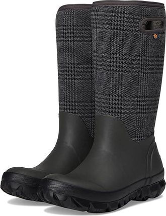 Bogs Whiteout Plaid Womens Cold Weather Boots Cement : 12 M, Synthetic