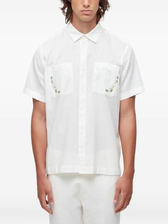 Osklen MC daisy-embroidered shirt - men - Fabric - GG - White