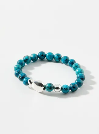 Clio Blue Womens Fish turquoise beaded bracelet