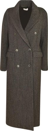 P.A.R.O.S.H. Parosh Coats Grey - Dames - Mantel - Grijs - M - Jassen