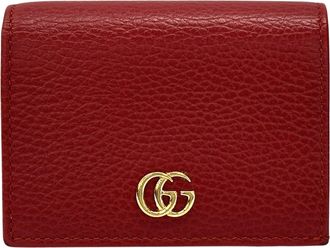 Gucci Red Color Leather Wallet (Bi-Fold) (Pre-Owned)