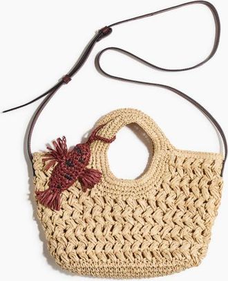 H&M Straw Crossbody Bag in Beige at Nordstrom