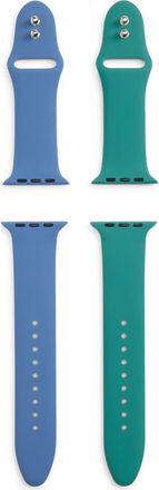 Posh Tech 2-Pack Silicone Watch Bands in Alaskan Blue/green at Nordstrom Rack, Size Large