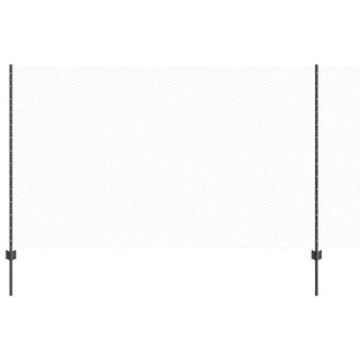 Berkfield Home Fence Posts 22 pcs U-Channel Grey 140 cm Steel, Hexagon Fence Gre