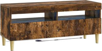 vidaXL Mueble De Tv Led Roble Ahumado Madera De Ingenier&iacute;a Vidaxl
