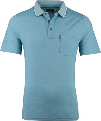 Casamoda Poloshirt Casa Moda blauw katoen stretch