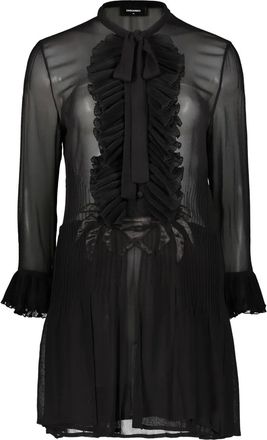 Dsquared2 Abito corto con ruches - Nero