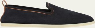 Loro Piana Mens Venice Walk Suede Loafers