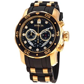 Invicta Pro Diver Chronograph Black Semi-Transparent Dial Mens Watch 6981