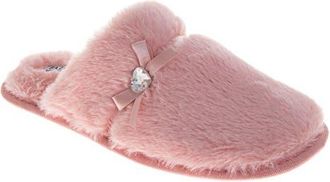 Badgley Mischka Womens Sparkling Brooch Slippers in Pink at Nordstrom, Size 10