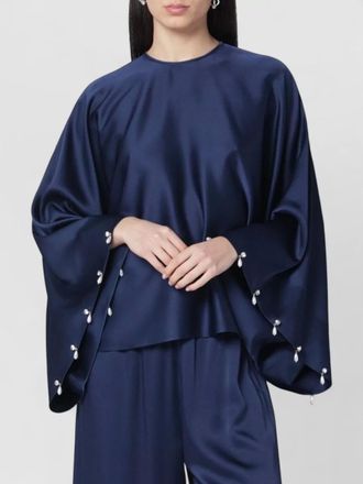Stella McCartney oversized viscose satin blouse draped design