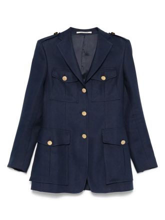 アウターその他 TAGLIATORE Woman Blazer Black SOPHIECHE25 03 Tagliatore Black single-breasted leather jacket | TheDoubleF