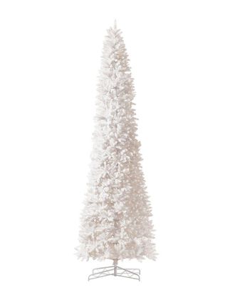 Nearly Natural 13Ft Slim White Artificial Christmas Tree With 1350 Warm White Led Lights & 3924 Bendable Branches