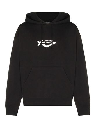 Yohji Yamamoto Liquid Logo Hoodie In French Terry