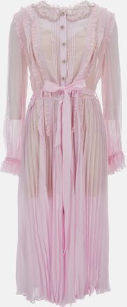 Self Portrait Abito Midi Plissettato