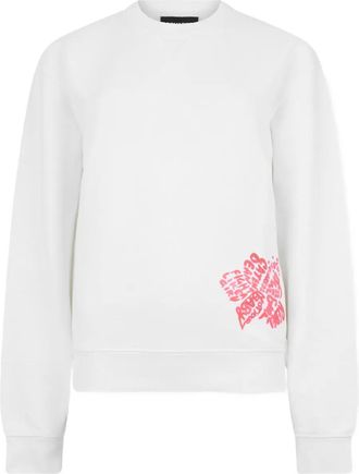 Dsquared2 Hibiscus gebreide trui met ronde hals - Wit