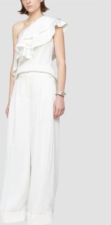 3.1 Phillip Lim Ruffled One Shoulder Top In White