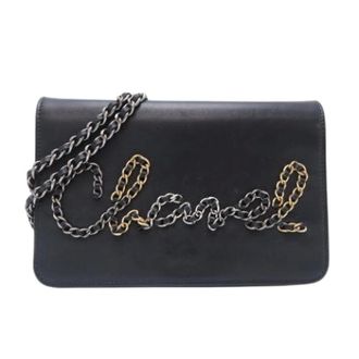 Chanel Pre-owned Chain/Shoulder wallet - Dames - Pre-owned - Zwart - Maat: ONE Size Leer