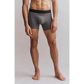 Rhone Active C.O.R. 4-Inch Performance Boxer Trunks in Smoke at Nordstrom, Size Xx-Large