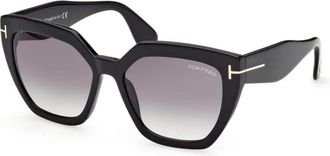 Tom Ford Lente/Zomer Dames Zonnebrillen Collectie - Dames - Zonnebrillen - Zwart - 56 MM - Accessoires