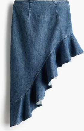 H&M Asymmetrischer Jeansjupe - Blue