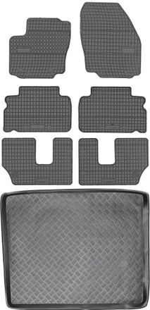 OEM Juego De Alfombrillas De Goma Para Coche Y Maletero Para Ford S-max I Van (2006-2010)