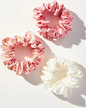 Slip Pure Silk Petal Scrunchies, Set of 3