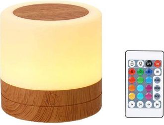 OEM Luz Nocturna Led Rgb Con Mando A Distancia, 1500 Mah, Usb, Blanca