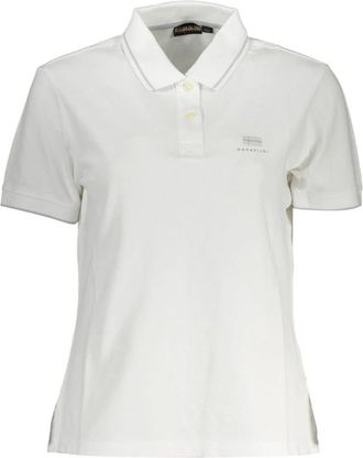 Napapijri Witte Polo Shirt Korte Mouwen Vrouwen - Dames - Polos - Wit - L - Tops
