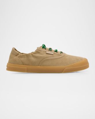 Moncler Vera Leisure Suede Low-Top Sneakers
