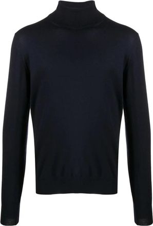 La Fileria Ribbed Roll-Neck Jumper - Heren - Coltruien - Blauw - 3XL - Wol - Truien & Vesten