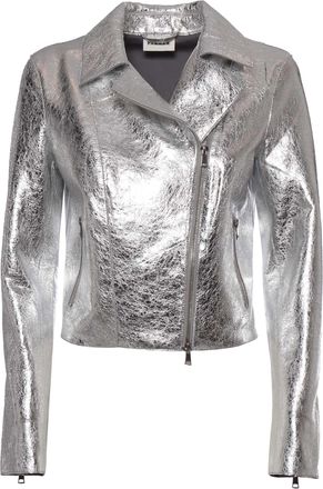 Parosh Silver Biker Jacket
