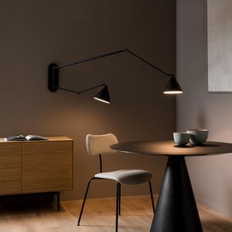 AM.PM Scharnierende wandlamp met dubbele arm XL, Moke