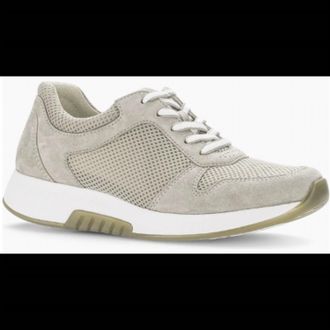 Gabor Womens Lace-Up Sneaker In Puder/weiss