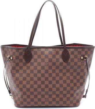 Louis Vuitton Brown Cerise Coated Canvas Leather Tote Bag (Pre-Owned)
