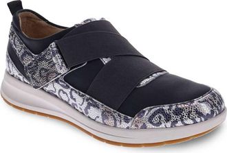 Revere Comfort Shoes Womens Virginia Adjustable Sneaker In Silver Safari