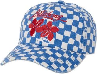 Billabong Embroidered Checkerboard Twill Baseball Cap in True Blue at Nordstrom
