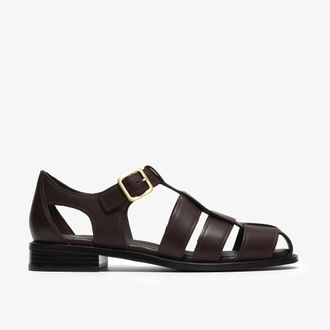Clarks Vissersandalen van leer Hana Sun