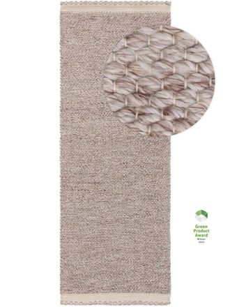 benuta Alfombra de material reciclado crema/taupe 70x200