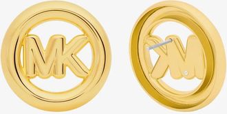 Michael Kors Large Logo Charm Stud Earrings