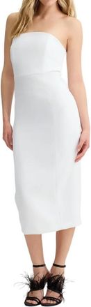 Liu Jo Ca 5273T2957.X0256 Kokertjesjurk - Dames - Casual kleedjes - Wit - XL - Polyester - Kleedjes